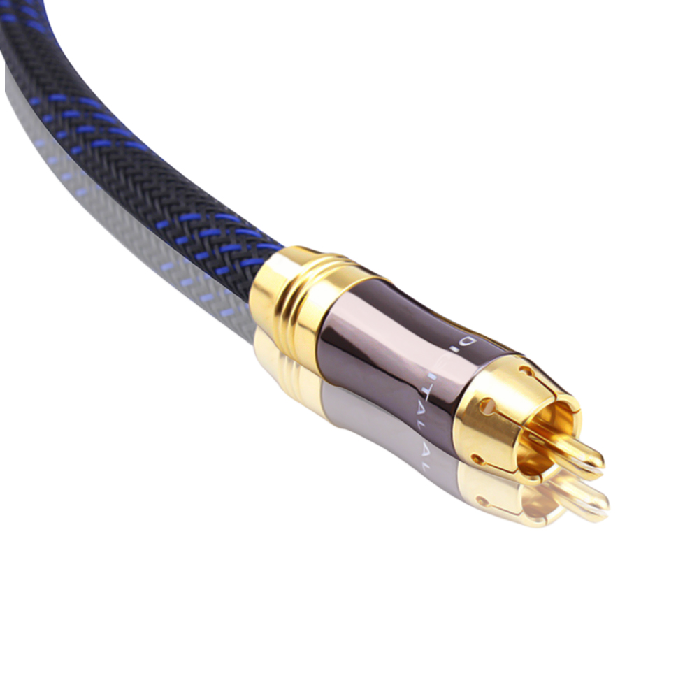 Audio Splitter Y - HIFI デジタル同軸オーディオ/ビデオケーブル (外径 8.0mm) 1 オス