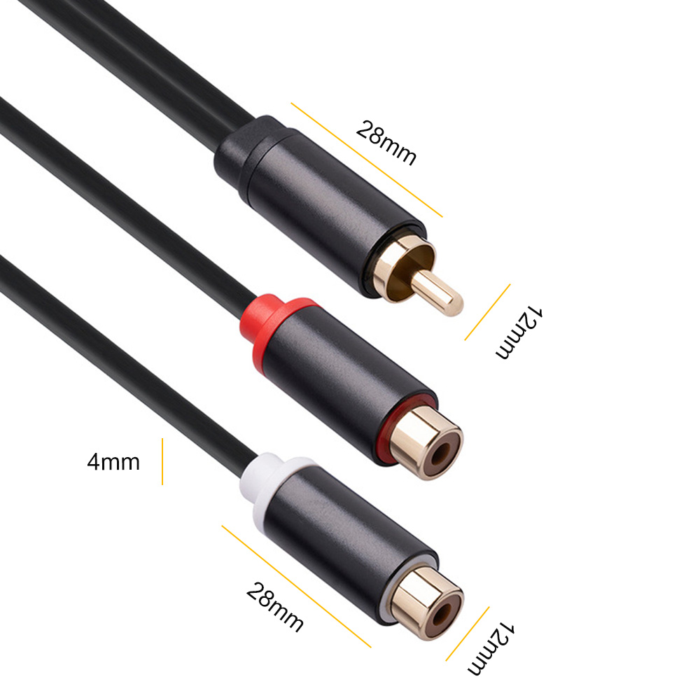 金メッキアダプター,0.3m,rca 1オス-2,ステレオス - Audio Splitter Y のレビューと価格