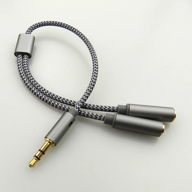 ヘッドセットアダプターヘッドフォンマイク Y スプリッターケ - Audio Splitter Y のレビューと価格