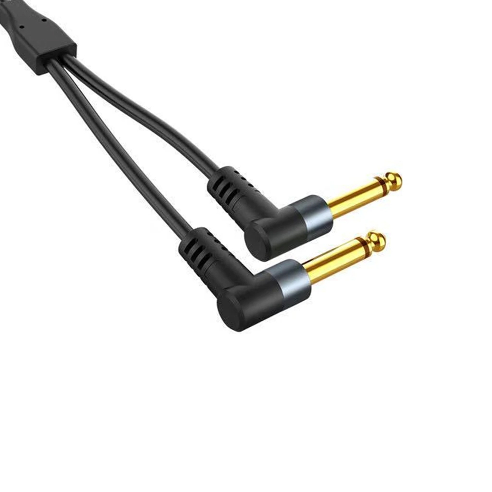 6.35mm 1/4インチ TRSオス-デュアル直角6.35 - Audio Splitter Y のレビューと価格